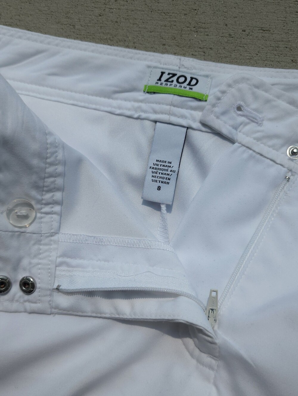 IZOD XFG Bright White Golf Tennis Athletic Sports Skort Cargo Pockets Womens 8 - Picture 3 of 10